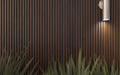 Dark Coffee & Black Gap Composite Siding Slat Panels for Exterior Outdoor Walls