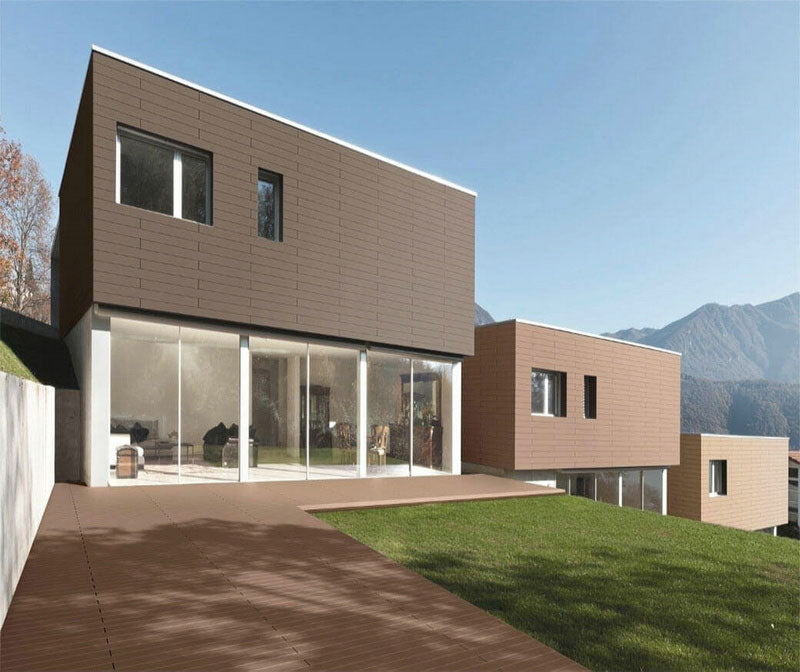 Rose Walnut IPE Exterior Wall Panels | Modern Outdoor Wood Slat Siding & Cladding