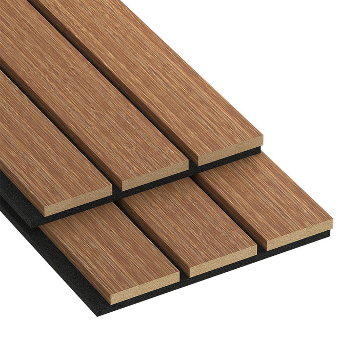 Warm Light Maple Wide-Slat Acoustic Wall Panels, Soundproofing for Walls 