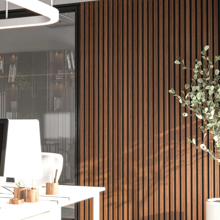 Flexible Acoustic Panels Warm Light Maple Office Setting