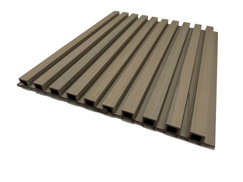 Gray Oak Exterior Slat Siding Outdoor Wall Cladding Panels 5 Strip: 1" Wide Slats