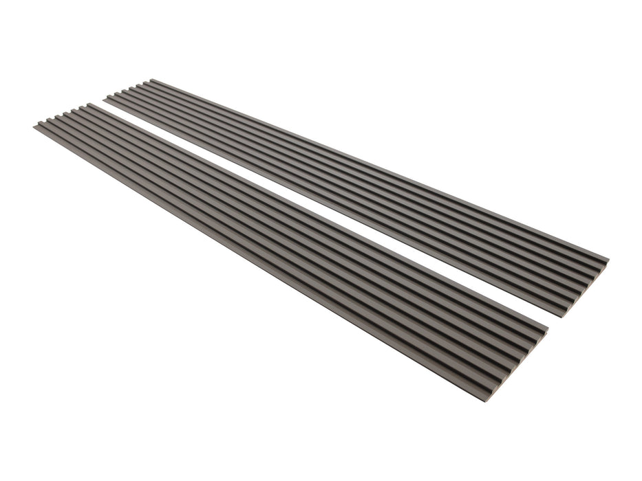 7 Grid Gray Slat Wood Wall Panels - 106" Long x 5 3/4" Width