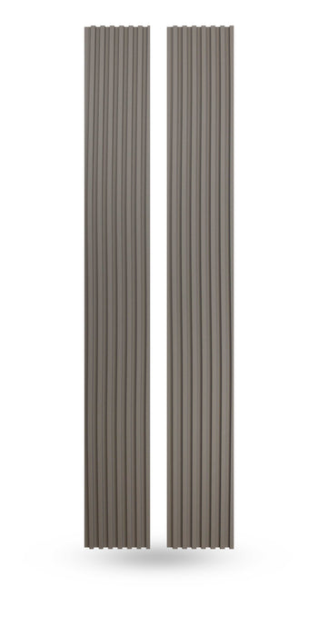 7 Grid Gray Slat Wood Wall Panels - 106" Long x 5 3/4" Width