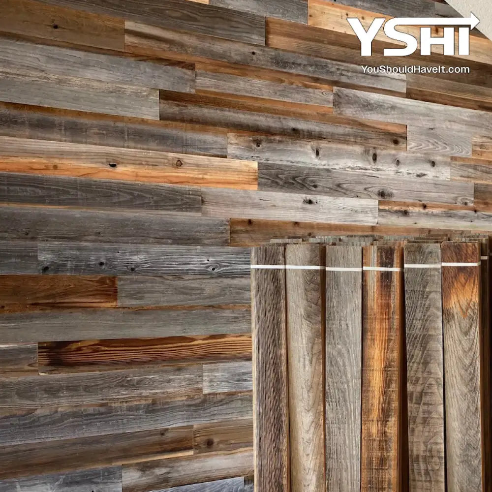 Handcrafted Reclaimed Wood Wall Panels – Rustic Vintage Look for Timel