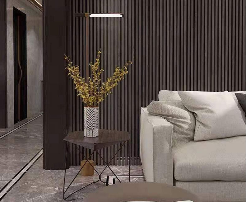 7 Grid Dark Chestnut Slat Wood Wall Panels