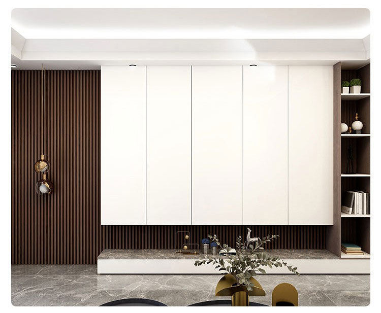 7 Grid Dark Chestnut Slat Wood Wall Panels