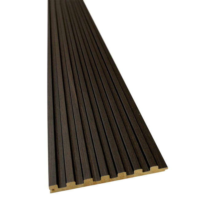 7 Grid Dark Chestnut Slat Wood Wall Panels