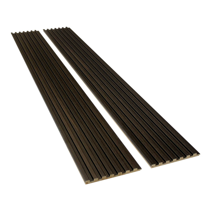 7 Grid Dark Chestnut Slat Wood Wall Panels