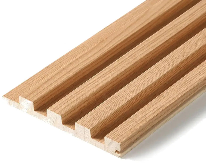 Light Oak Slat Wood Wall Panels - (94’’ Long & 106’’ Long) X (5 3/4’’ Width) Home Garden