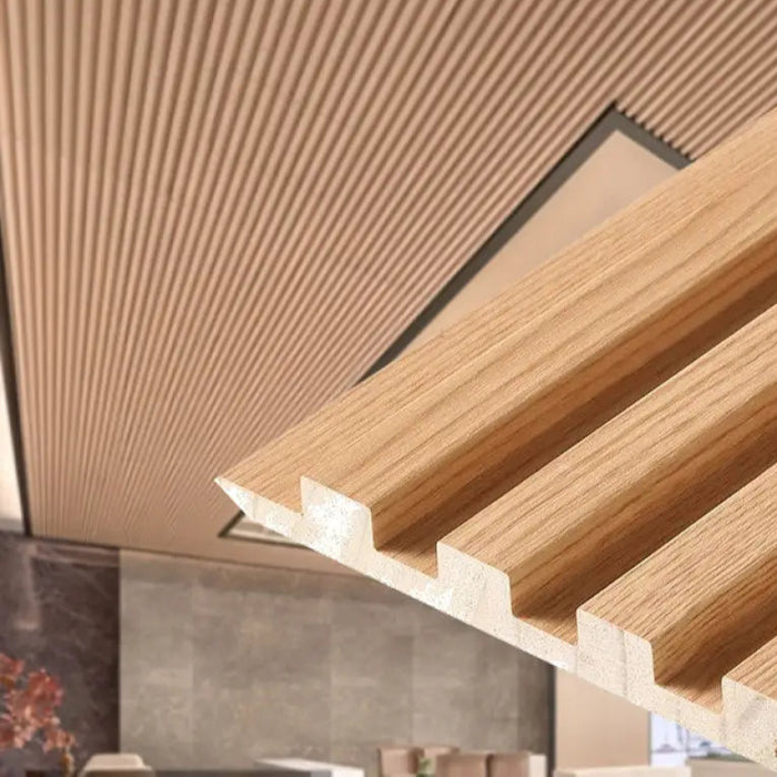 Light Oak Slat Wood Wall Panels - (94’’ Long & 106’’ Long) X (5 3/4’’ Width) Home Garden