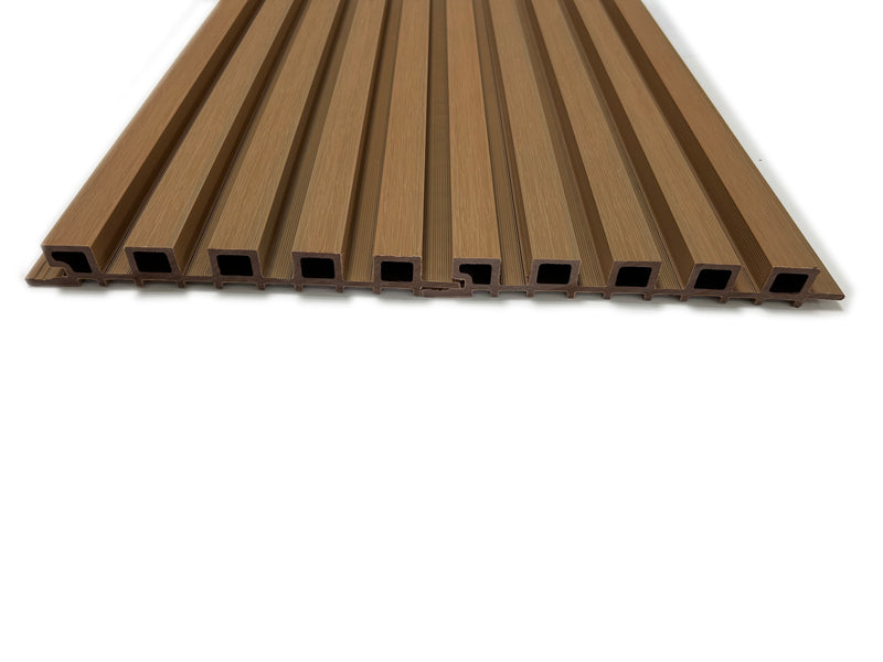 Maple 5 Grid Composite Siding Slat Panels for Exterior Outdoor Walls