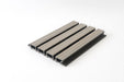 Seaside Oak Composite Slat Wall Panels Embossed Wood Grain Finish With Black Accents