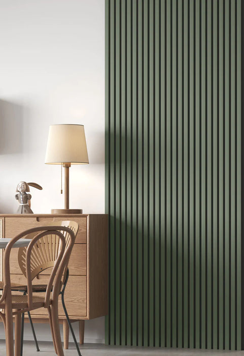 Alamosa Green Acoustic Slat Wood Wall Panels