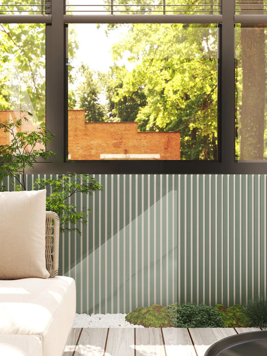 Alamosa Green with White Backing Acoustic Slat Wood Wall Panels