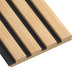 4 Grid White Maple Black Gap MDF Slat Wall Panels - 94.5" Long & 106" long