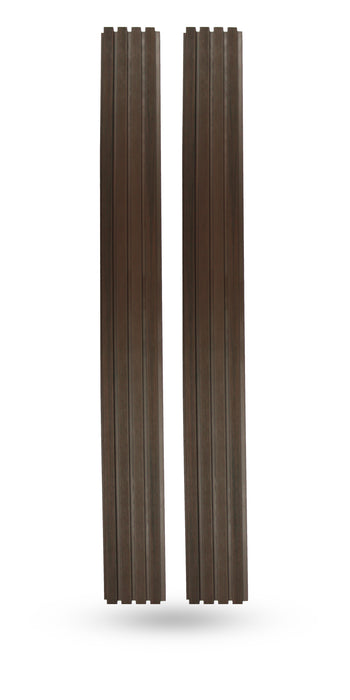 Dark Brown Composite Siding Slat Panels for Exterior Outdoor Walls