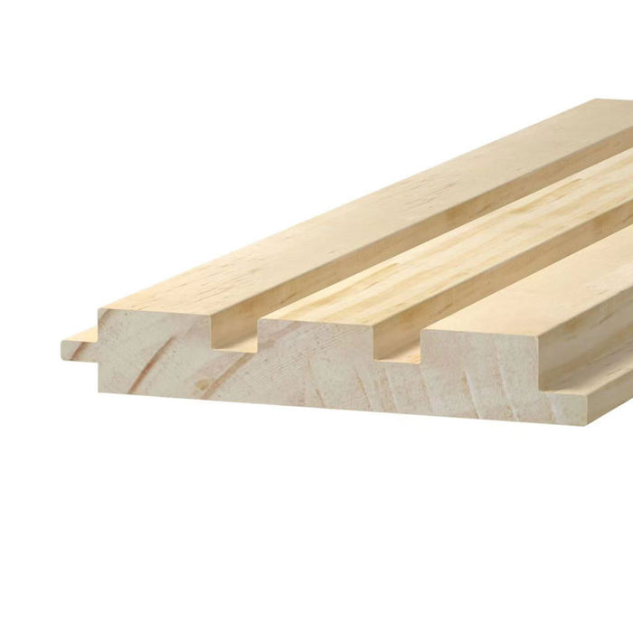 Unfinished Wide-Slat Slat Wood Wall Panels