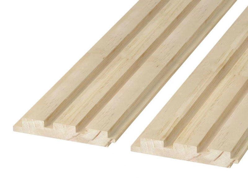 Unfinished Wide-Slat Slat Wood Wall Panels