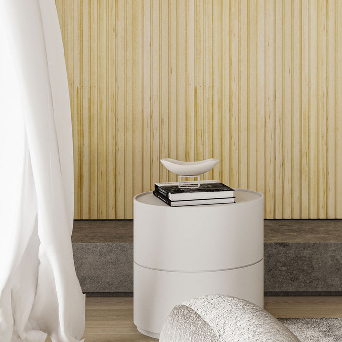 Unfinished Wide-Slat Slat Wood Wall Panels