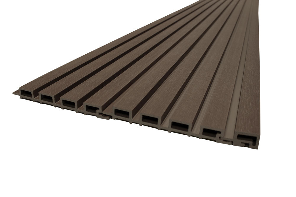 Dark Brown Universal Trim End Cap for Composite Slat Panels