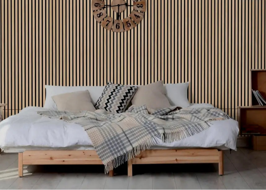 slat light maple acoustic wall panels