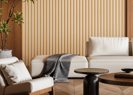 Textured American Oak Acoustic Wall Panels, Soundproofing for Walls