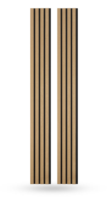 4 Grid White Maple Black Gap MDF Slat Wall Panels - 94.5" Long & 106" long
