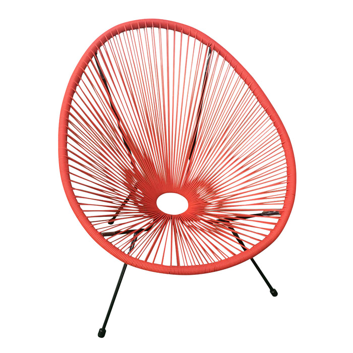 Acapulco Woven Lounge Basket Patio Chair (red)