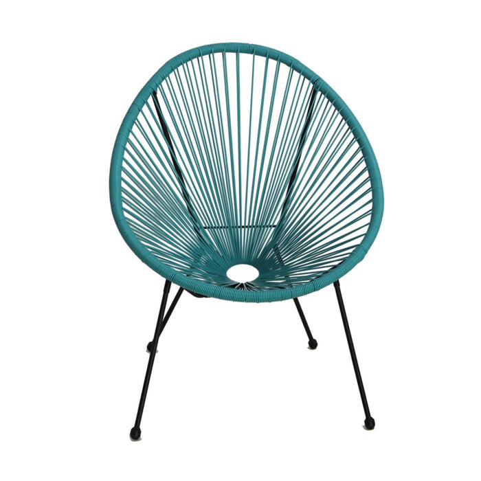 Acapulco Woven Lounge Basket Patio Chair (Blue)