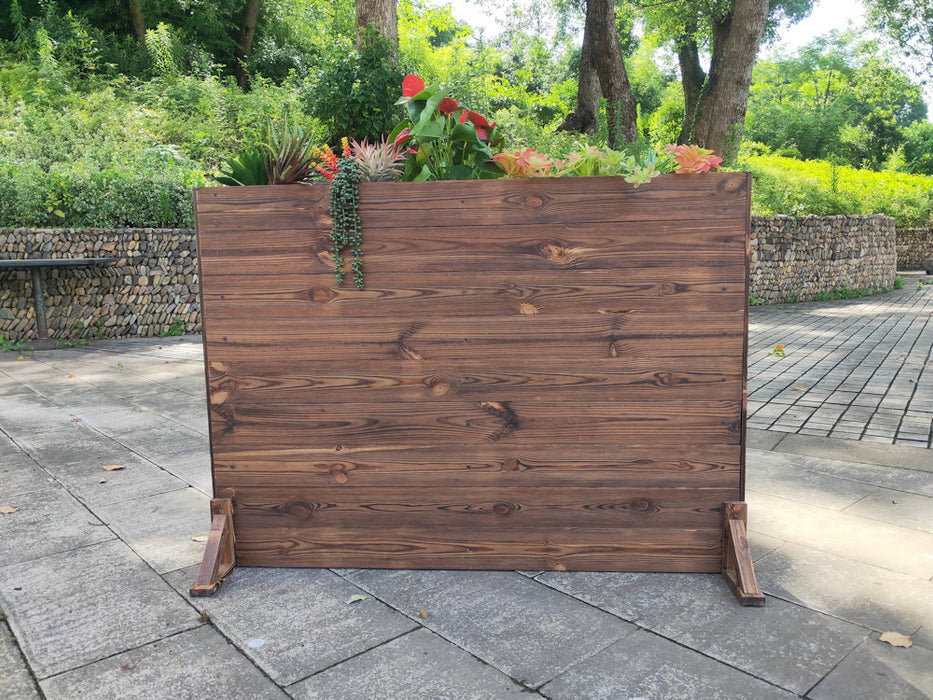 Carbonized Wooden Planter Box Wood Planter Box 48x36x8