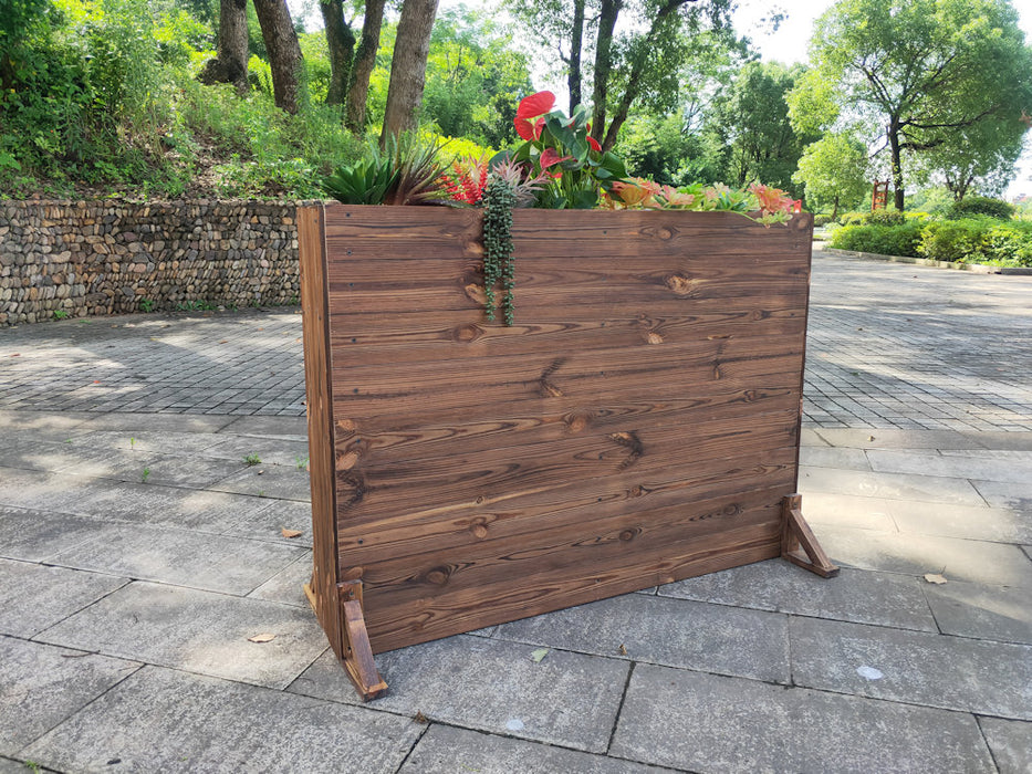 Carbonized Wooden Planter Box Wood Planter Box 48x36x8