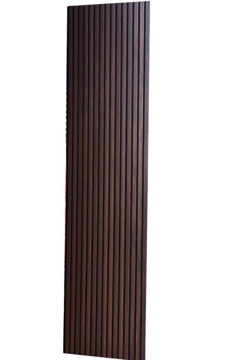 Dark Chestnut Acoustic Wall Panels, Soundproofing Wood Paneling (94.5" x 24")