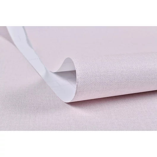Light Pink Linen Texture Vinyl Self-Adhesive Peel and Stick Wallpaper Roll, 2 x 33ft /Roll