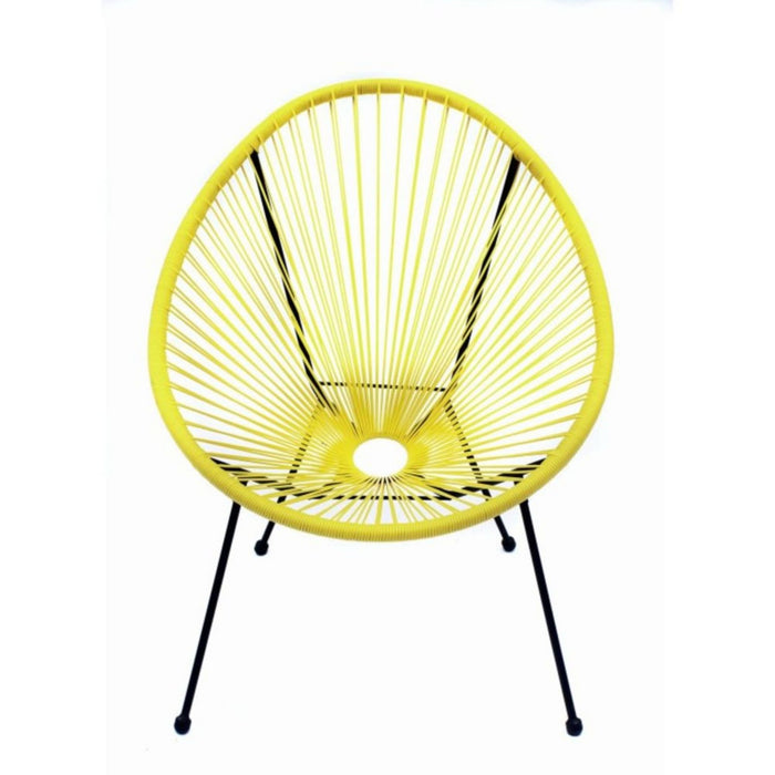 Acapulco Woven Lounge Basket Patio Chair (Yellow)