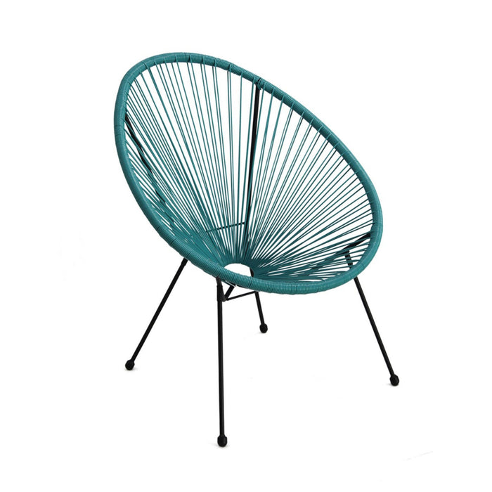 Acapulco Woven Lounge Basket Patio Chair (Blue)