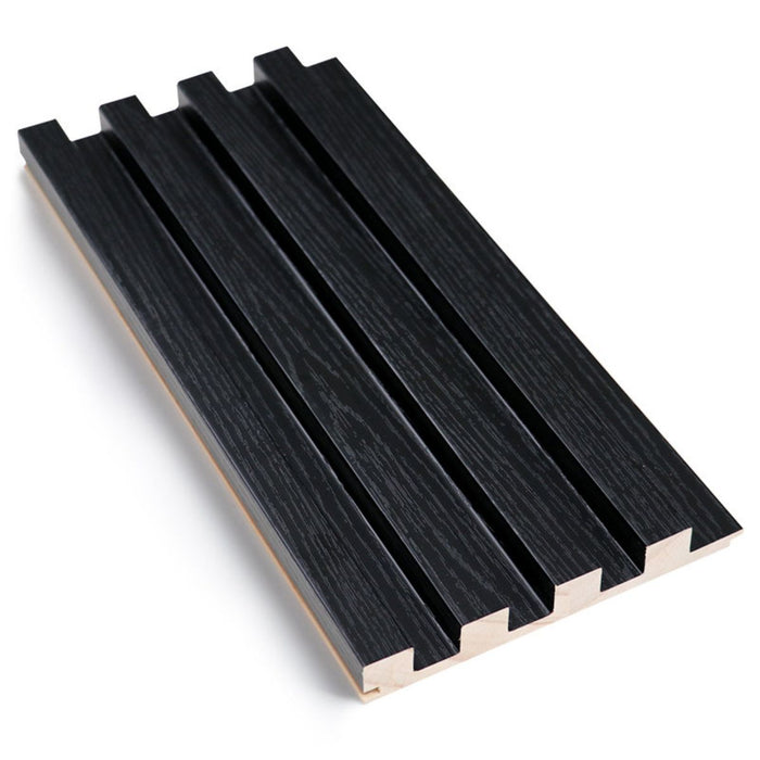 Black Slat Wood Wall Panels - 94" Long x 5 3/4" Width