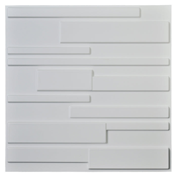 PVC Decorative Wall Decor Paneling (White, 20"x20")