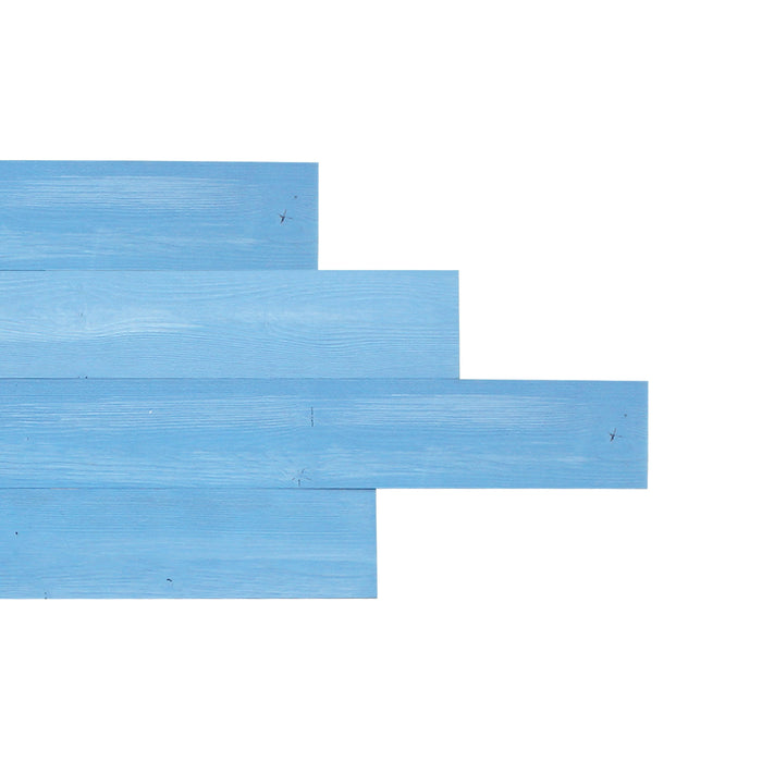 Ocean Light Blue 12 Pieces Self Adhesive Wall Panels Peel & Stick Rustic Reclaimed Barn Wood Panels - C16