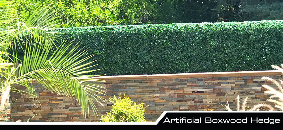 Milan Artificial Boxwood Panels Privacy Fence Screen UV Resistant Topiary Hedge for Outdoor Indoor Use