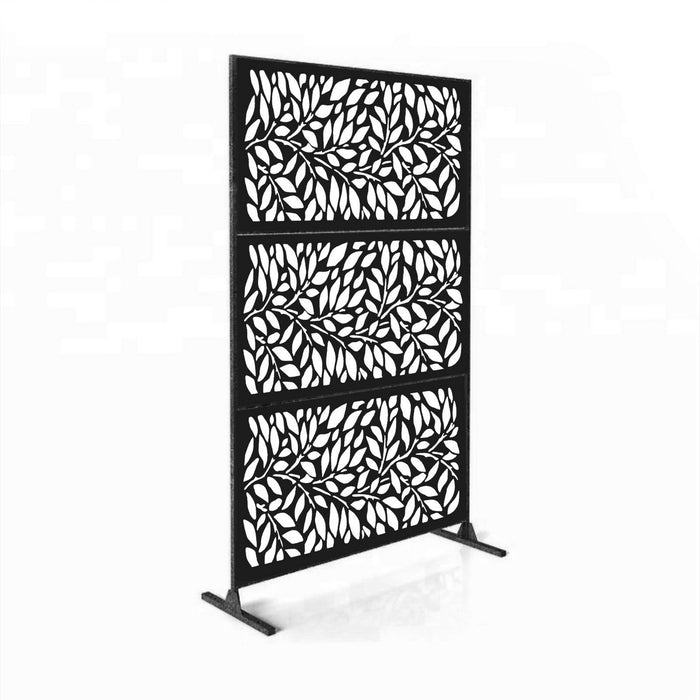 Wideline Free Standing Laser Cut Metal Privacy Combo  76"x48"/set